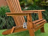 Adirondack  Sun Lounger Wood Weatherproof Foldable 160 kg Load