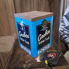 Vintage Table Salt Large Tin