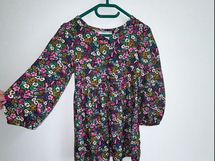 Brand New Girls Faux Wrap Multi Coloured Dress. Age 4-5