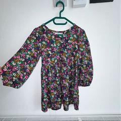 Brand New Girls Faux Wrap Multi Coloured Dress. Age 4-5