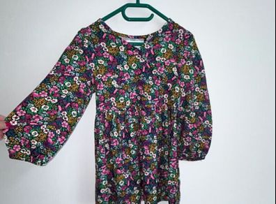Brand New Girls Faux Wrap Multi Coloured Dress. Age 4-5