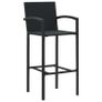 7 Piece Garden Bar Set Poly Rattan Black Image 6