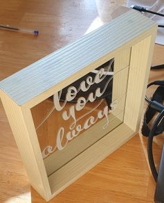 Framed Mirror - "Love You Always" - Size in Pics - #