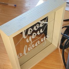 Framed Mirror - "Love You Always" - Size in Pics - #