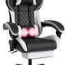 Gaming chair Ergonomic with Footrest PVC, Skin-Friendly, Mute, Low Noise, Racing seat, Foam seat cushion Image 2