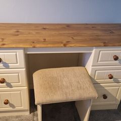 Dressing table and stool.