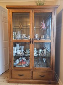 Solid Wood Display Cabinet