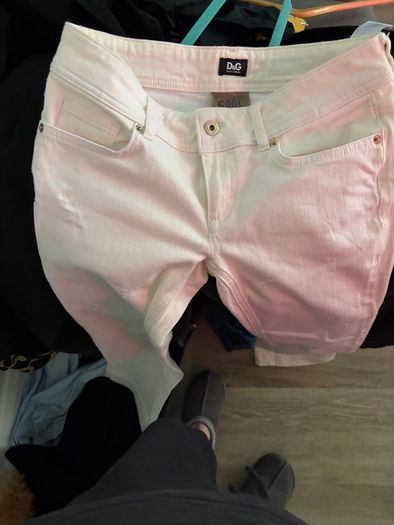 D&G Dolce & Gabbana white jeans