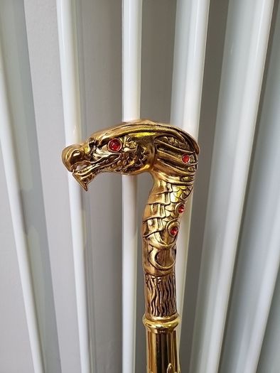 Walking stick decorative metal