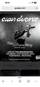 SOLD 2 x Cian Ducrot tickets live at the breakwater Wexford 15th August fifty euros each