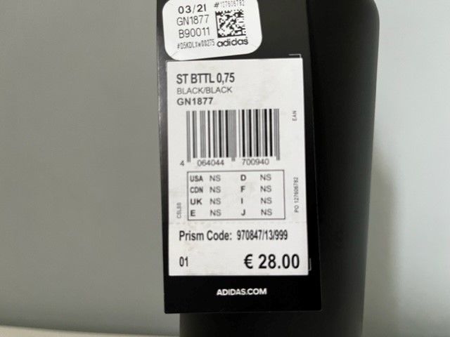 Adidas Premium Water Bottle (New)
