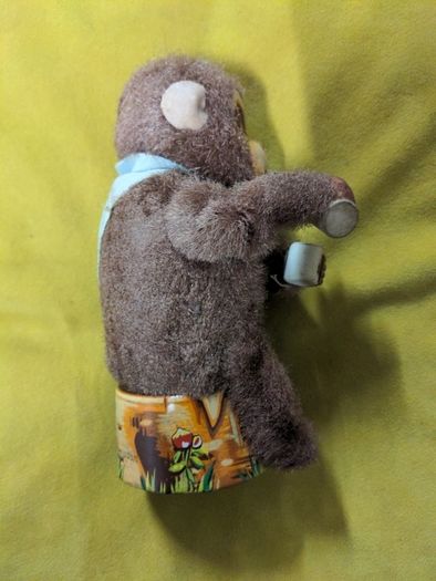 VINTAGE Wind Up Drinking Monkey Toy