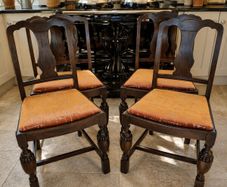 Beautiful Antique Teak Chairs x 4