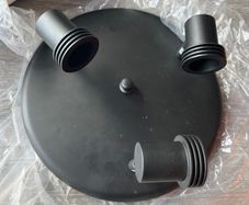 Black Circular three fitting light with three bulbs