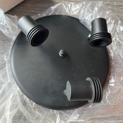Black Circular three fitting light with three bulbs