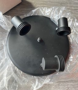 Black Circular three fitting light with three bulbs