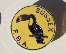 SUSSEX FBA - Sussex Foreign Bird Association membership enamel badge (c.1960's). Scarce.