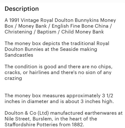 Vintage Royal Doulton money ball (Saving Box) (159)