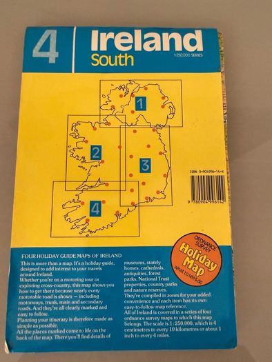 Vintage Ireland South Ordnance survey map