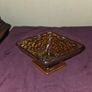 Indiana Glass Amber Footed candy dish Image 2