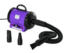 2800W Dog Hair Dryer, Pet Dryer, Dog Blaster Dryer with 3 Nozzles, Purple
