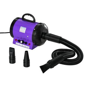 2800W Dog Hair Dryer, Pet Dryer, Dog Blaster Dryer with 3 Nozzles, Purple