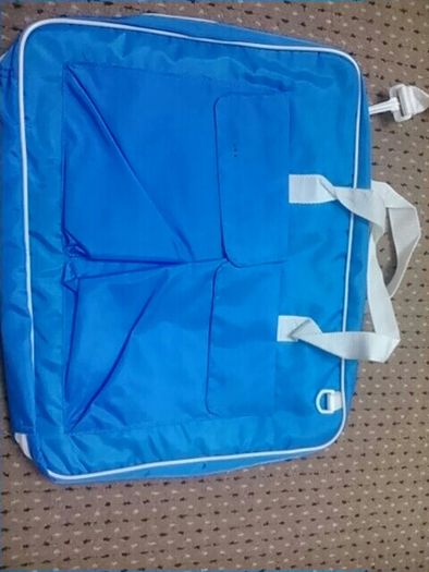 Large blue foldout changing bag