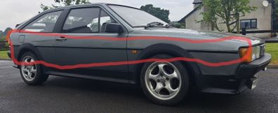 Scirocco mk2 side strips