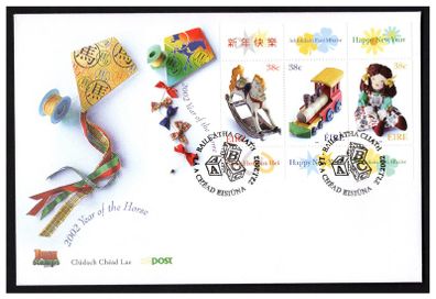 2002 Ireland Chinese Year of the Horse Commemorative Stamps Miniature Sheet An Post First Day Cover (FDC)