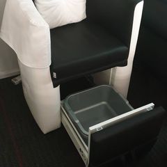 Bespoke Pedicure Chair and small pouf