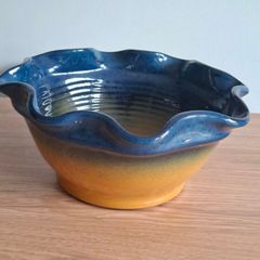 Carley's Bridge Pottery Large Scalloped Bowl