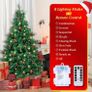 7 foot Artificial Christmas Tree with PVC & PE Branches, Pine Cones, LED Lights and Red Berries Image 4