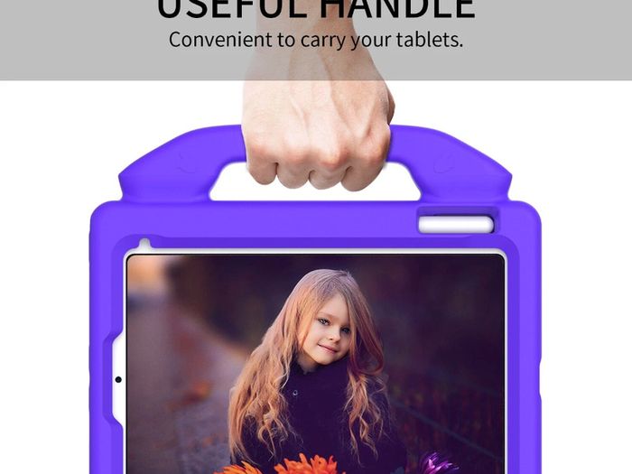 For Apple iPad Mini 6 Kids Friendly Case Shockproof Cover With Thumbs Up - Purple