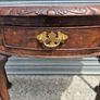 Vintage Mahogany Demi-Lune Console Hall Table with Drawer Image 2