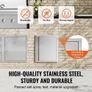 Door, 457x533 mm Single Outdoor Kitchen Door, Stainless Steel Flush Mount Door, Wall Vertical Door with Recessed Handle Image 2
