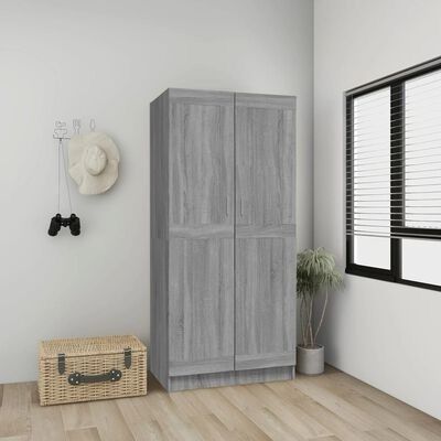 NEW SALE | Wardrobe Grey Sonoma 82.5x51.5x180 cm Engineered Wood