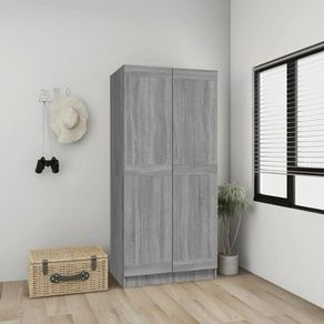 NEW SALE | Wardrobe Grey Sonoma 82.5x51.5x180 cm Engineered Wood
