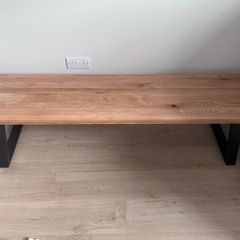 EZLiving Oak Dining/Kitchen Table and Bench