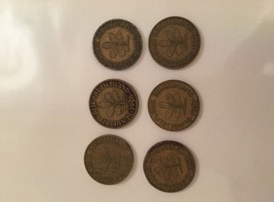 1950 German 5 pfennig's