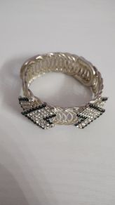 Silver and Black Bracelet