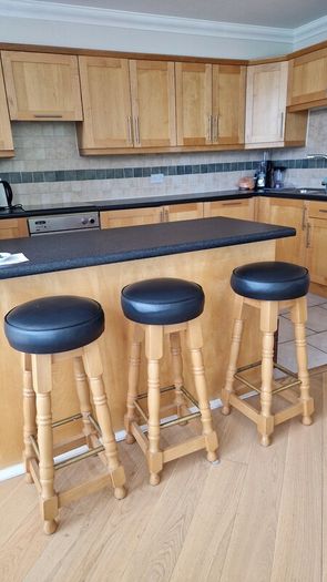 Bar Stool Premium real wood and leather
