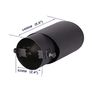 62mm Stainless Steel Exhaust Pipe Trim Car Tip Tail Muffler Tail Throat Black For Universal Auto Styling Image 6