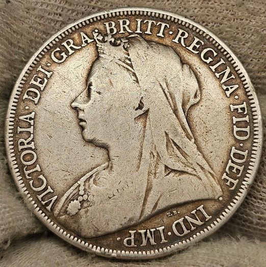 Great Britain Silver 1894 Crown Nice Grade