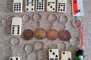 keyrings bulk lot dominos coin kokeshi doll with FREE STANDARD POSTAGE INCLUDED