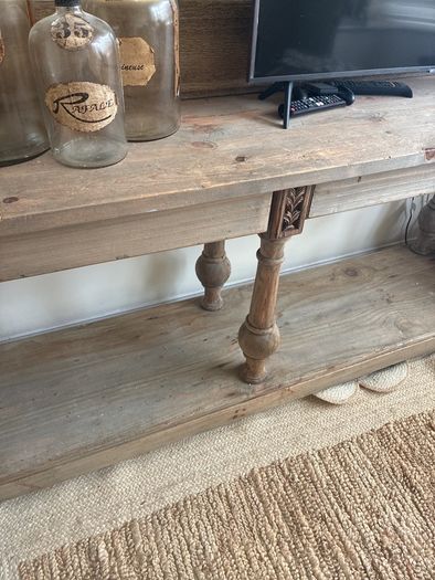 Reclaimed wood console table