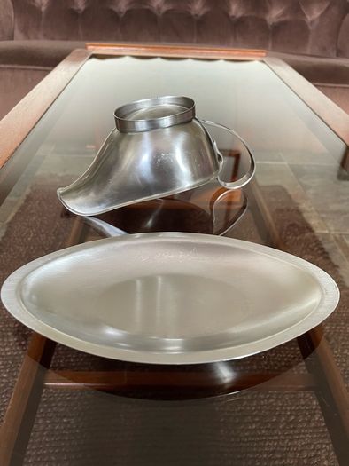 Retro Quality Viners Stainless Steel Sauce Boat and Tray