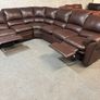Luxurious Deep Brown Real Leather Corner Sofa Image 2