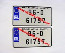 JAP JDM Pressed Plates with Small No's X 2