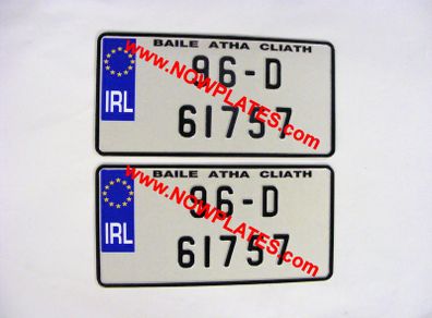 JAP JDM Pressed Plates with Small No's X 2