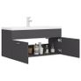 Sink Cabinet with Built-in Basin Grey Chipboard Image 3
